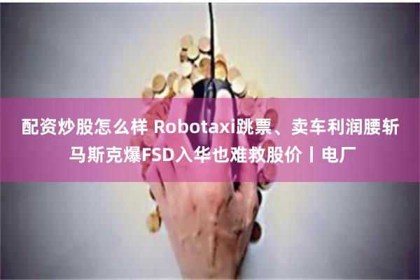 配资炒股怎么样 Robotaxi跳票、卖车利润腰斩 马斯克爆FSD入华也难救股价丨电厂