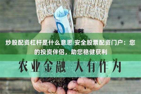 炒股配资杠杆是什么意思 安全股票配资门户：您的投资伴侣，助您稳健获利